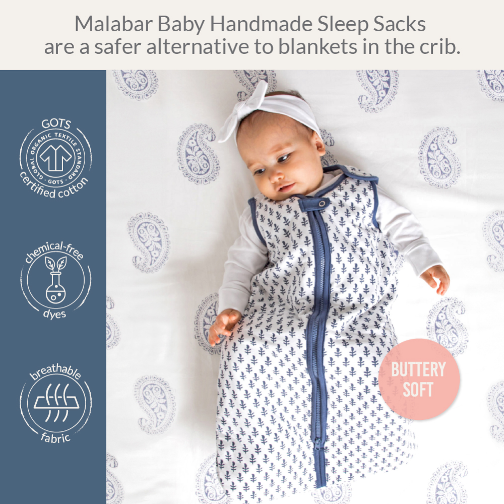 Malabar Baby Fort Blue Wearable Baby Sleep Sack - 0.6 TOG