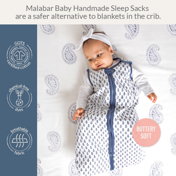 Malabar Baby Fort Blue Wearable Baby Sleep Sack - 0.6 TOG
