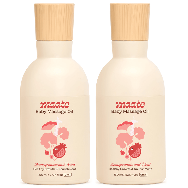 Maate Baby Massage Oil 100% Natural &amp; Vegan - 150 ml (Pack of 2)