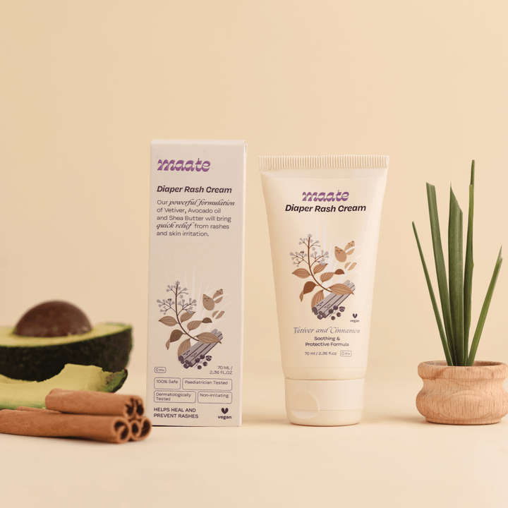 Maate Baby Diaper Rash Cream (70 ml) &amp; Baby Powder (100 gm) Combo