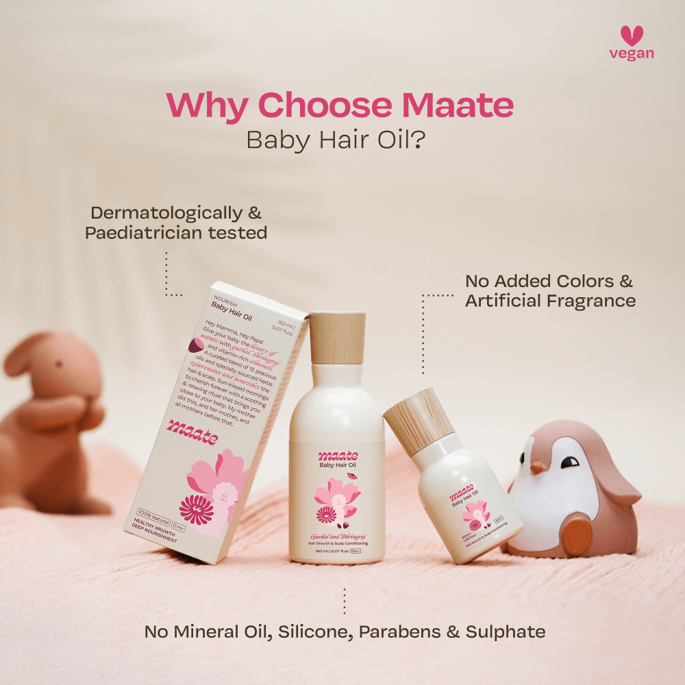 Maate Baby Hair Oil 100% Natural &amp; Vegan- 50 ml