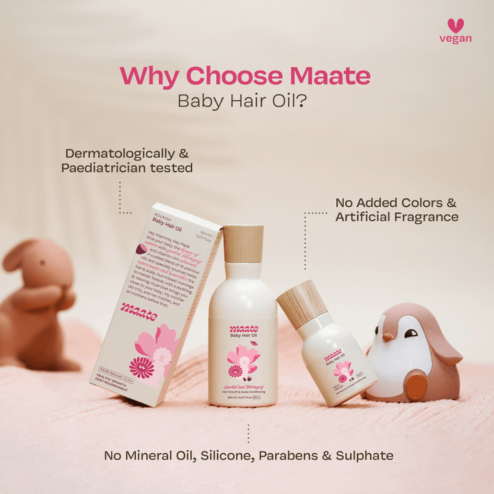Maate Baby Hair Oil 100% Natural &amp; Vegan- 50 ml