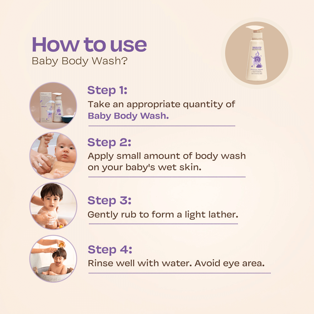 Maate Baby Body Wash Natural &amp; Vegan - 250 ml (Pack of 2)