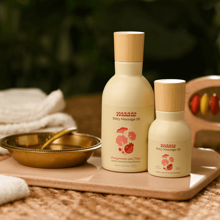 Maate Baby Massage Oil 100% Natural &amp; Vegan - 150 ml (Pack of 2)
