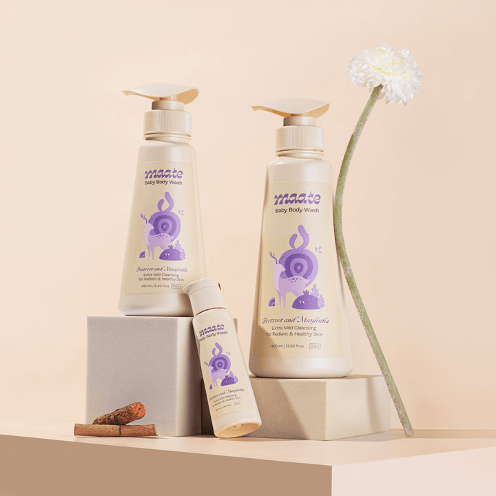 Maate Baby Body Wash Natural &amp; Vegan - 250 ml (Pack of 2)