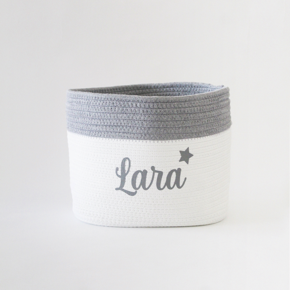 The Tiny Trove Personalized Storage Basket - Small - Cursive