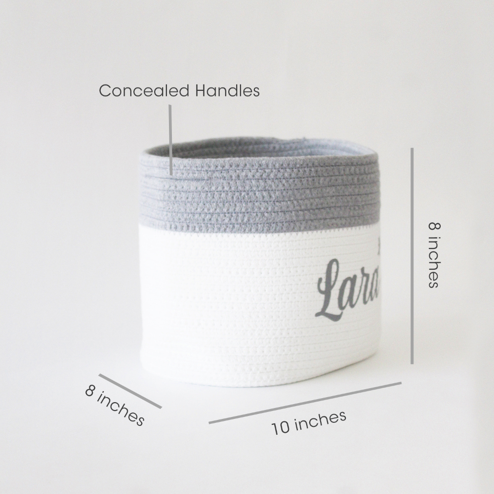 The Tiny Trove Personalized Storage Basket - Small - Cursive