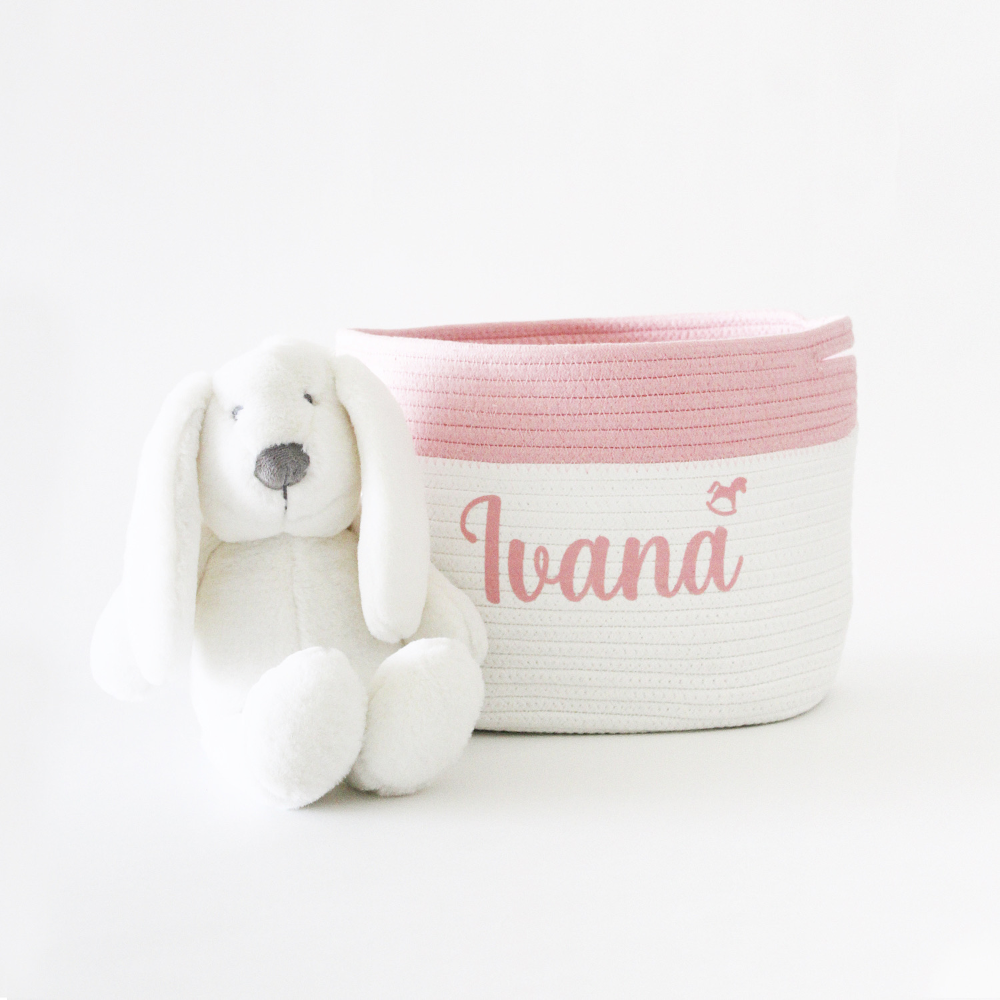 The Tiny Trove Personalized Storage Basket - Small - Cursive