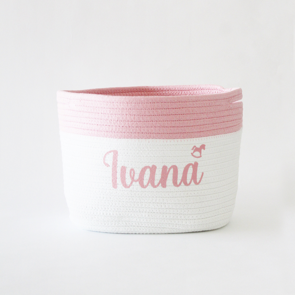 The Tiny Trove Personalized Storage Basket - Small - Cursive