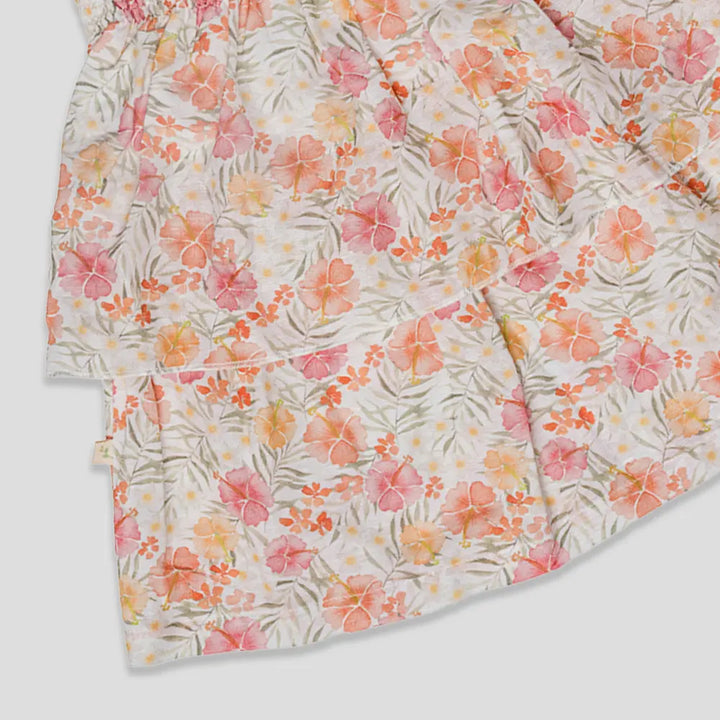 Tiny Twig Hibiscus Smock Dress
