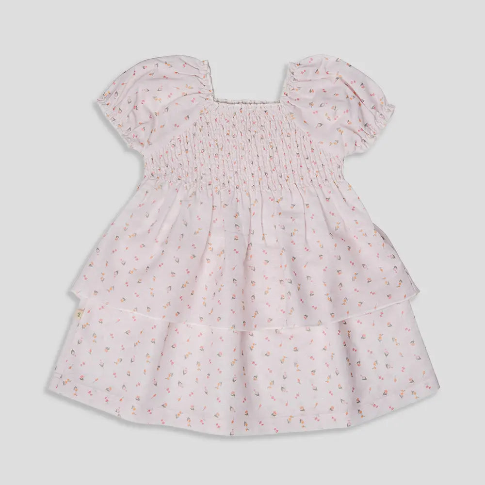 Tiny Twig Pretty in Pink Smock Dress