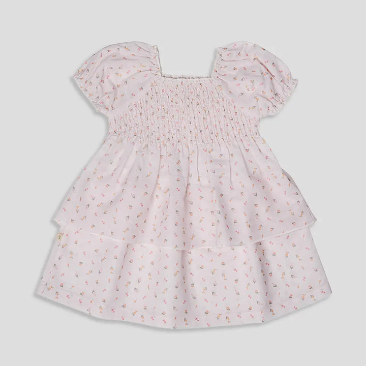 Tiny Twig Pretty in Pink Smock Dress