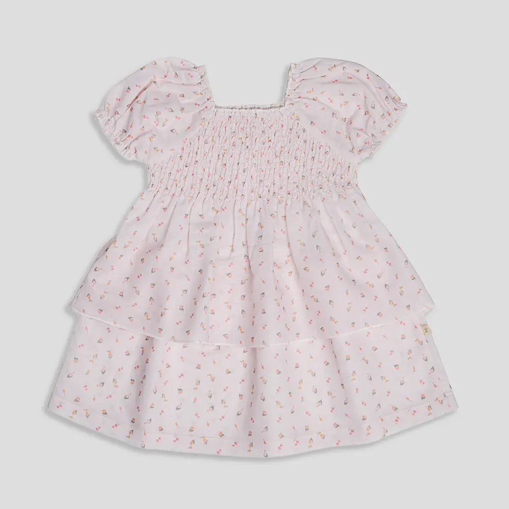 Tiny Twig Pretty in Pink Smock Dress