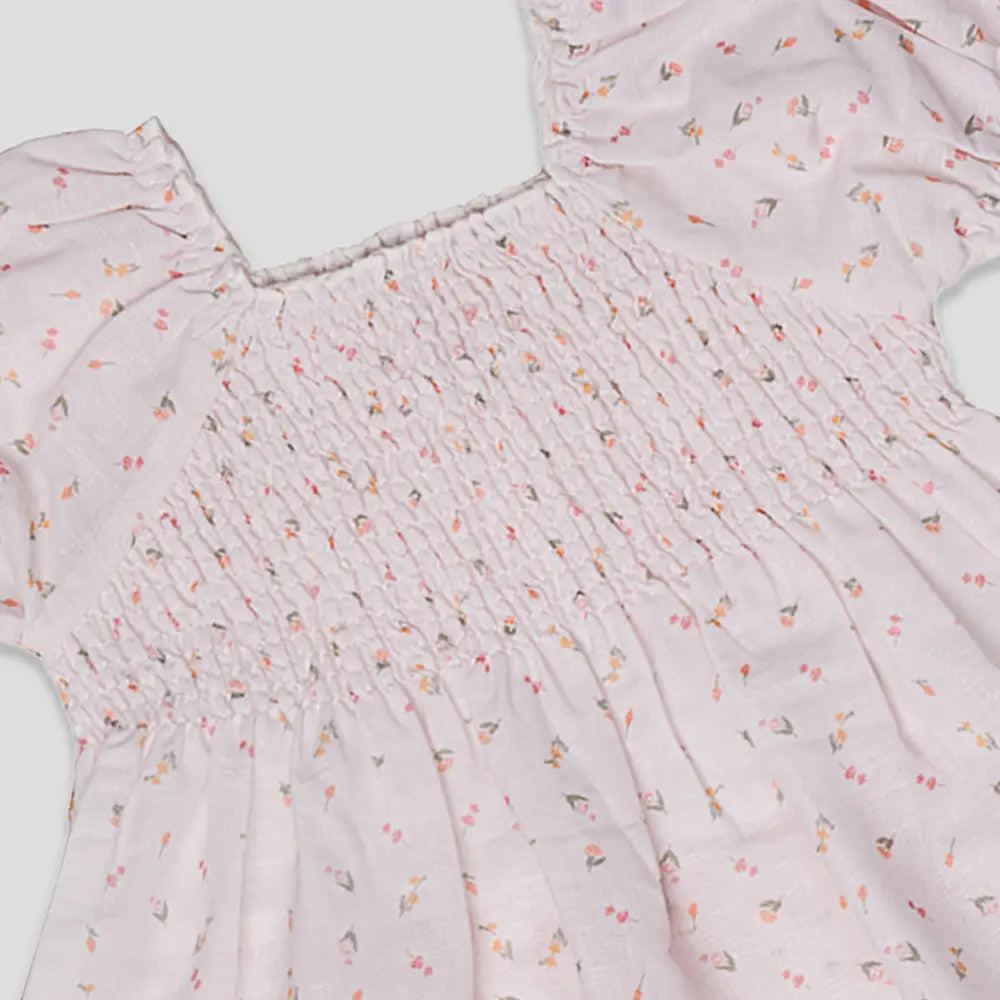Tiny Twig Pretty in Pink Smock Dress