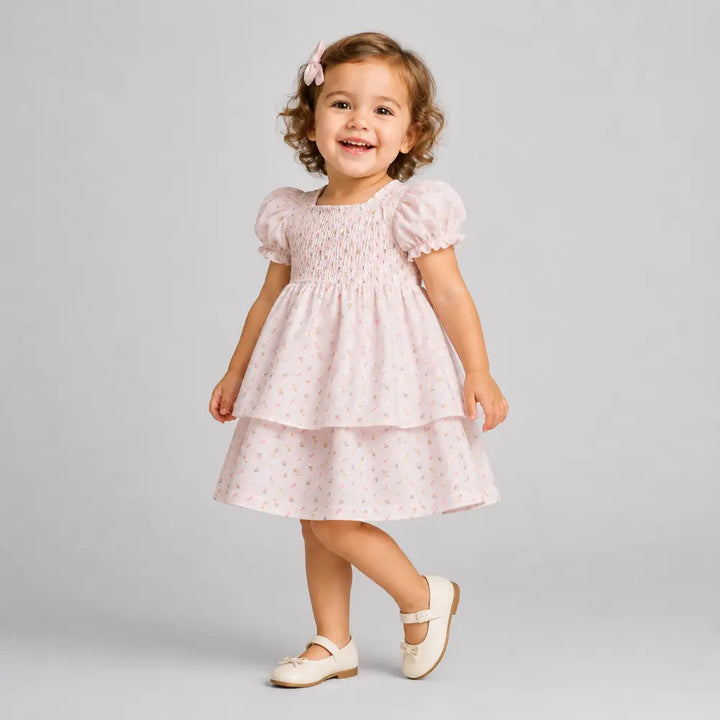 Tiny Twig Pretty in Pink Smock Dress
