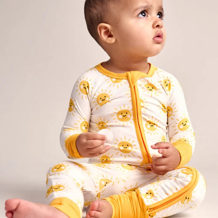 Bubz Bamboo Baby Zipsuit - Two-Way Zip  Sleepsuit - Sol