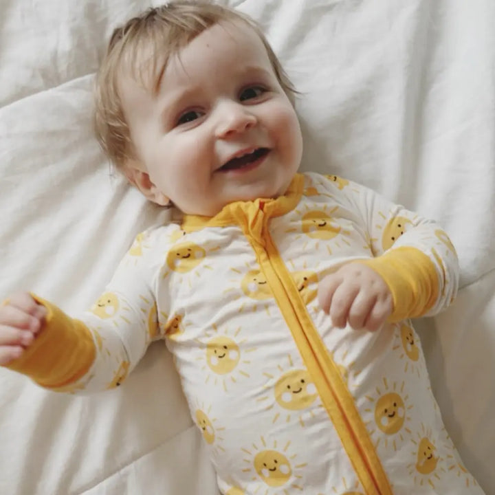 Bubz Bamboo Baby Zipsuit - Two-Way Zip  Sleepsuit - Sol