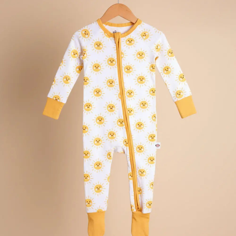 Bubz Bamboo Baby Zipsuit - Two-Way Zip  Sleepsuit - Sol