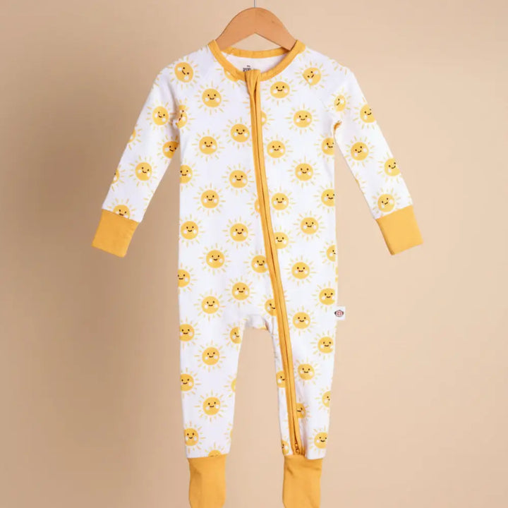 Bubz Bamboo Baby Zipsuit - Two-Way Zip  Sleepsuit - Sol