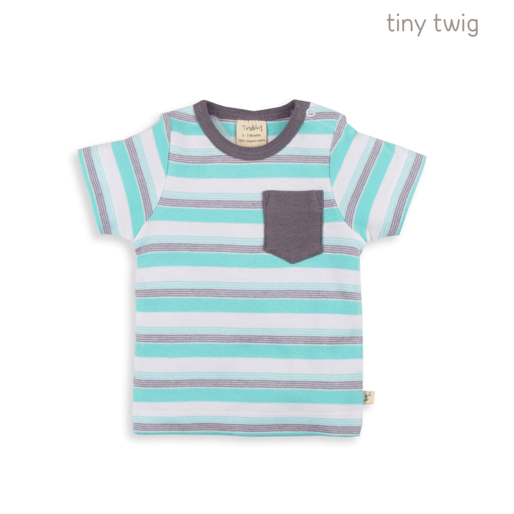 Tiny Twig Round Neck Tee Space Stripes