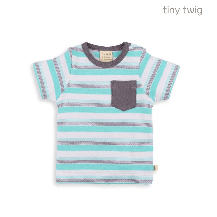 Tiny Twig Round Neck Tee Space Stripes