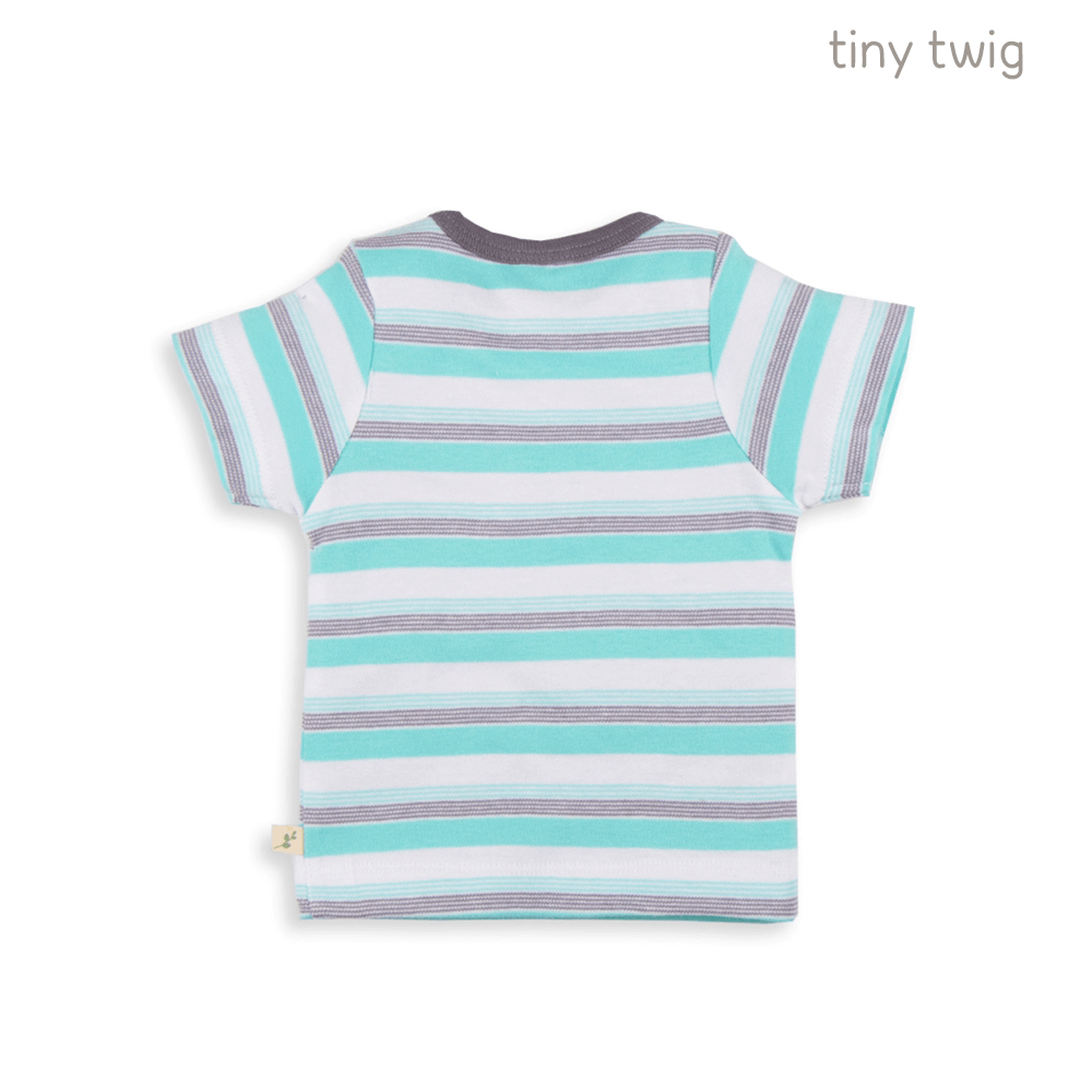 Tiny Twig Round Neck Tee Space Stripes