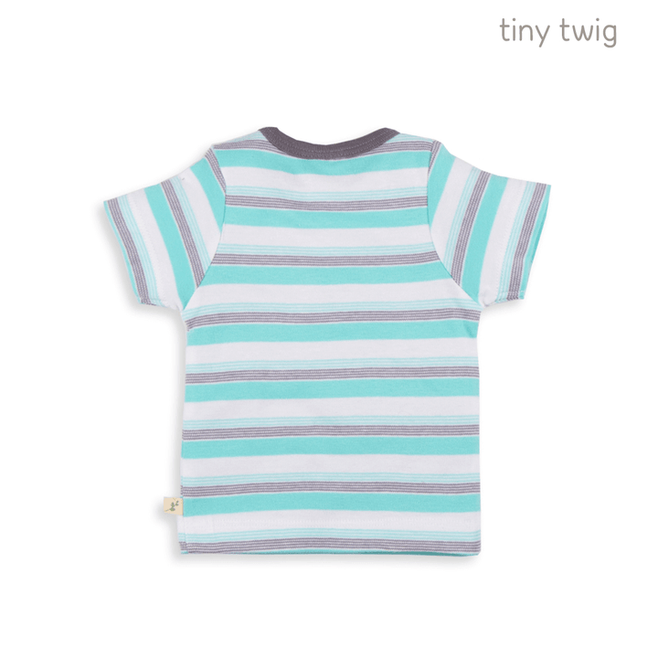 Tiny Twig Round Neck Tee Space Stripes