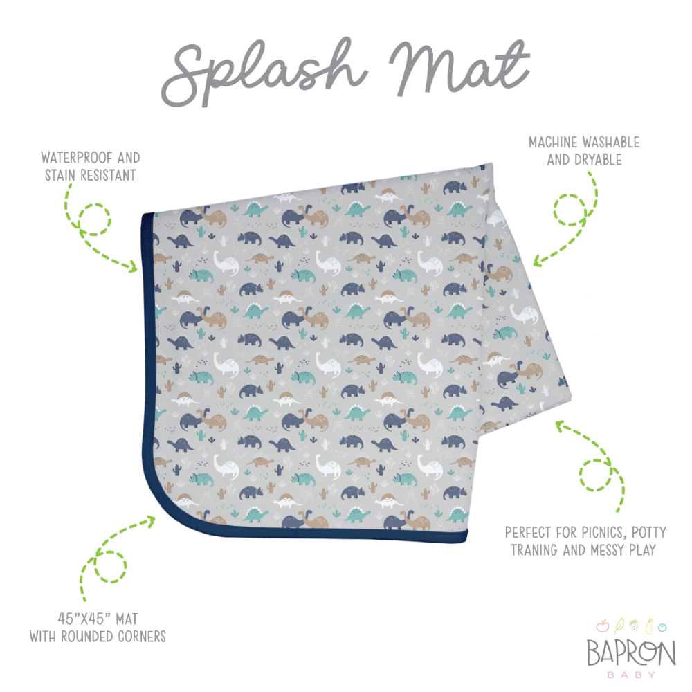 BapronBaby Splash Mat- Desert Dinos