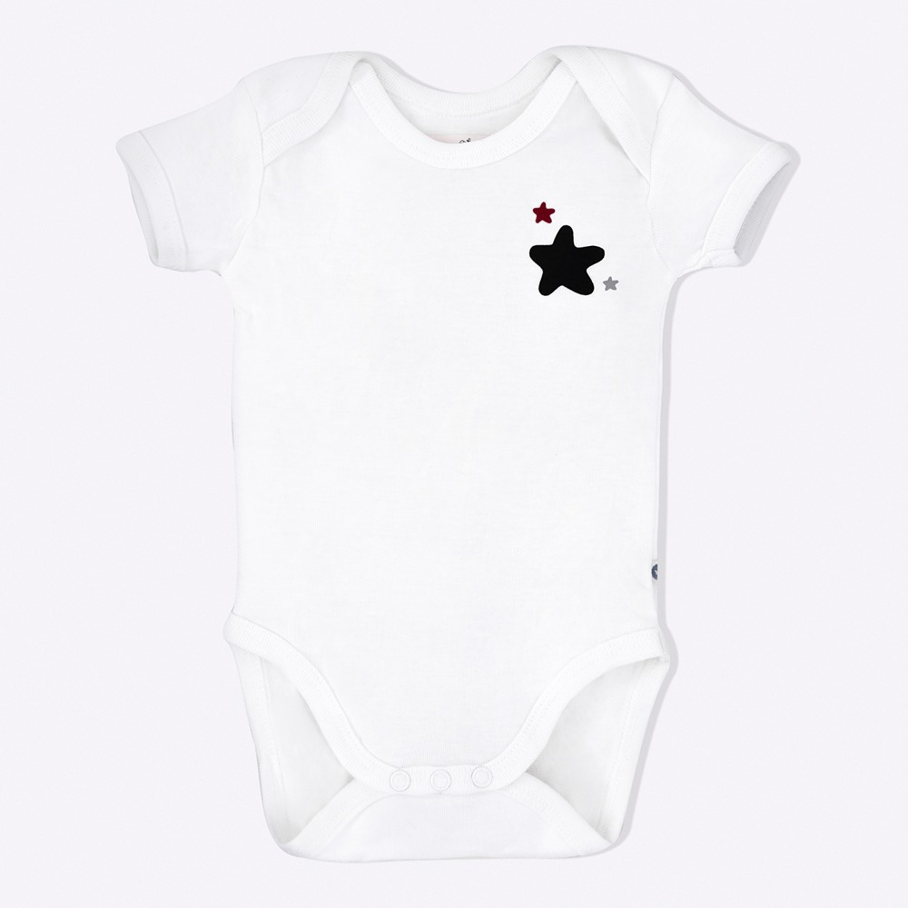 Cotton Bug Half Sleeves Romper Set of 3 - Stars