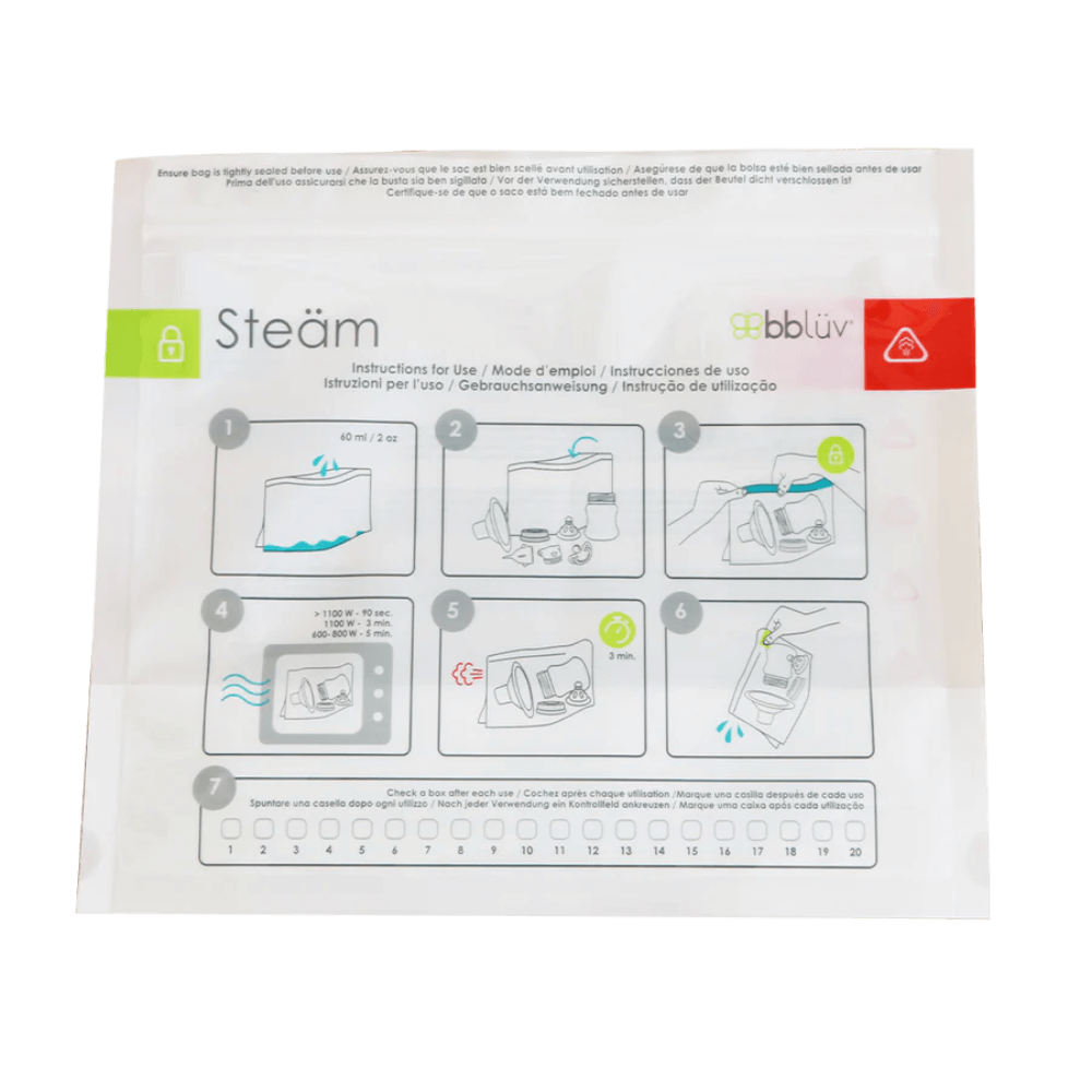 Bbluv Steam - Microwave Quick-Steam Sterilizer Bags