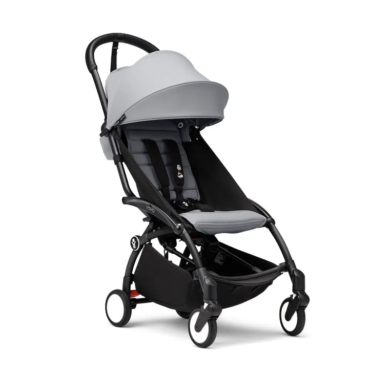 Stokke YOYO3 Stroller | Lightweight Compact Travel Stroller for Babies | Cabin Friendly &amp; Foldable | UPF 50+ Sun Protection | 5 Point Safety Harness | Award Winning Design | YOYO Stroller India | 6 Months to 4 Years - Black/Stone