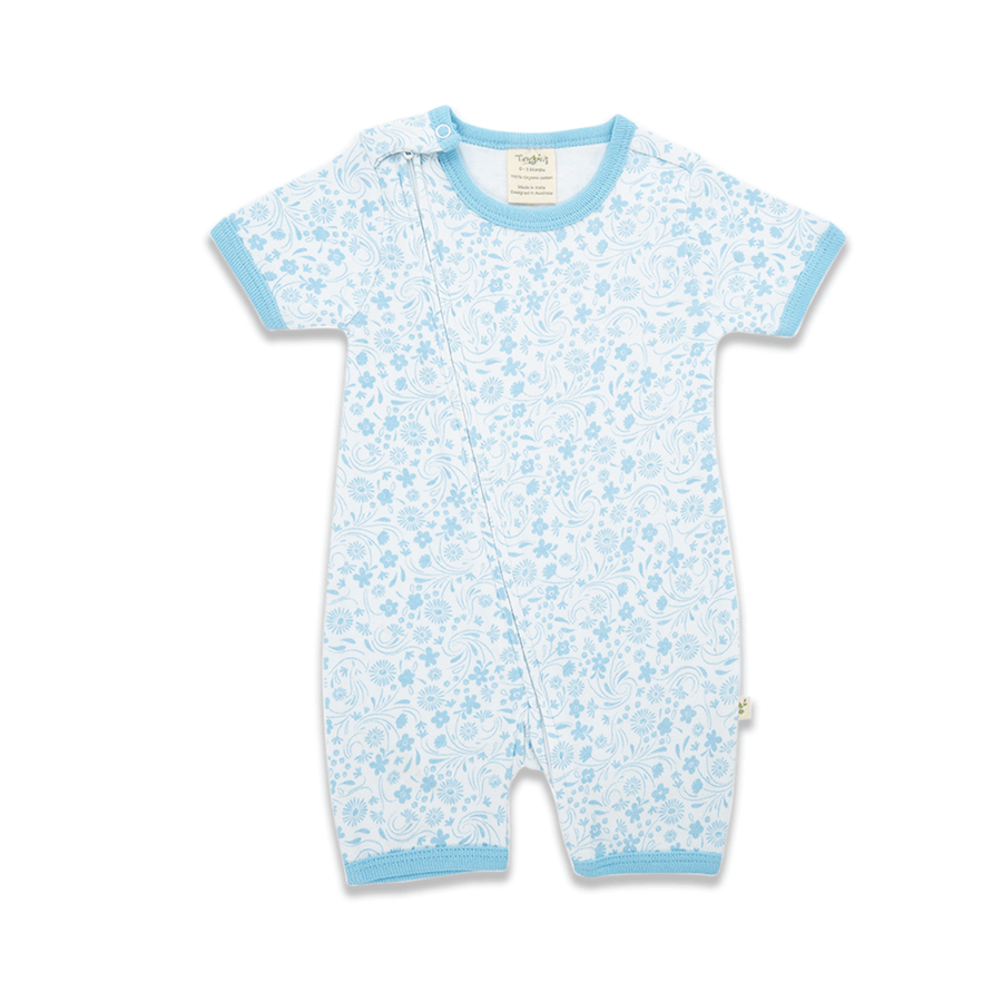 Tiny Twig Zipsuit S/S Sunny Blooms