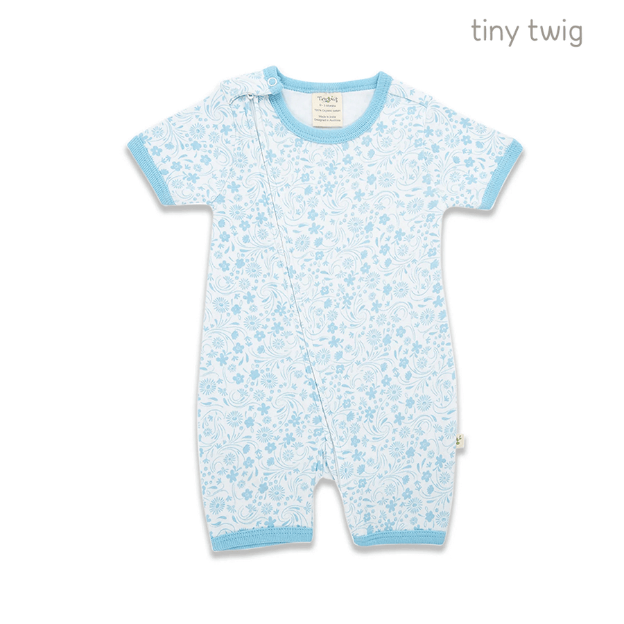 Tiny Twig Zipsuit S/S Sunny Blooms