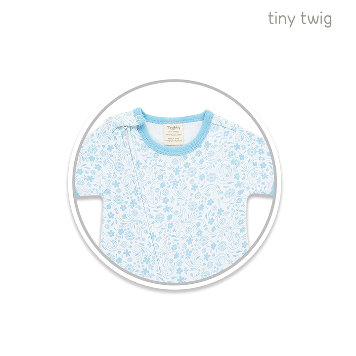 Tiny Twig Zipsuit S/S Sunny Blooms