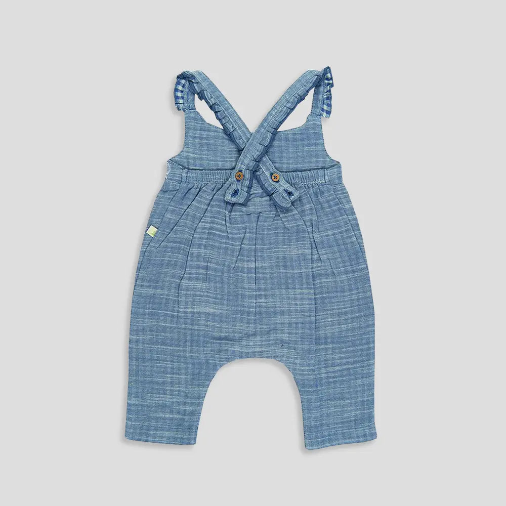 Tiny Twig Blue Chambray Sunsuit