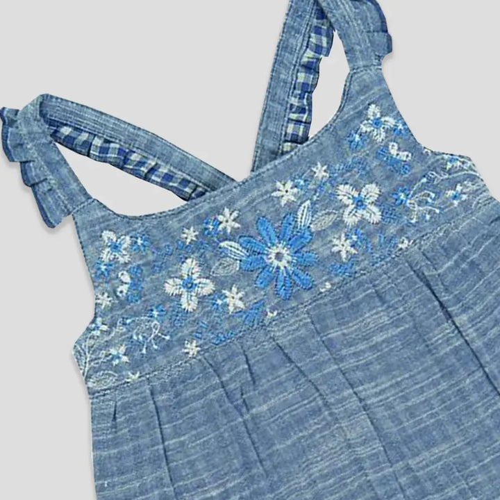 Tiny Twig Blue Chambray Sunsuit
