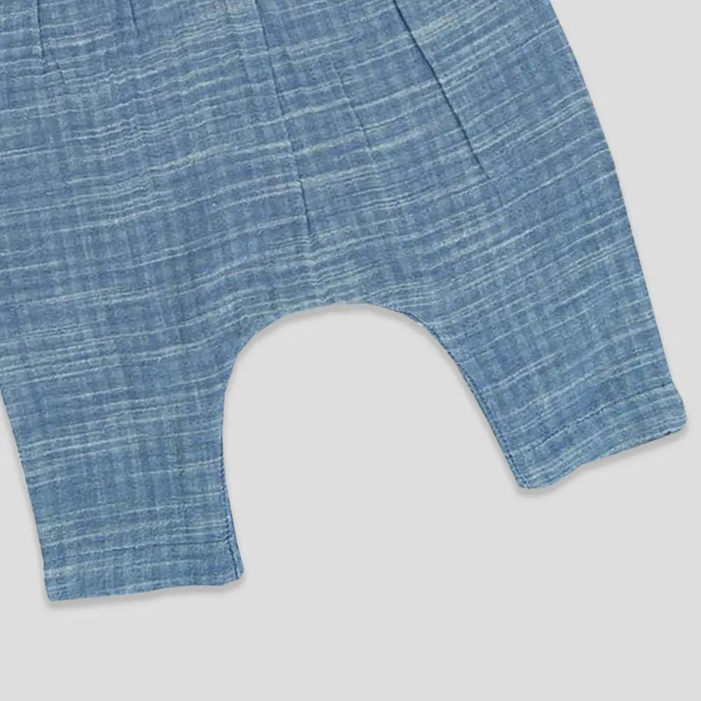 Tiny Twig Blue Chambray Sunsuit
