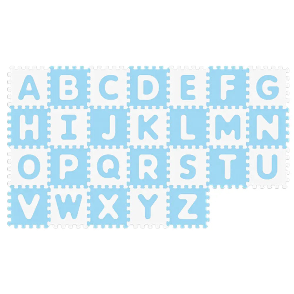 Sunta Anti Bacterial Mats- White/Blue- 9Pcs (1 To 9) (Tile Size: 12"X12"X10Mm)