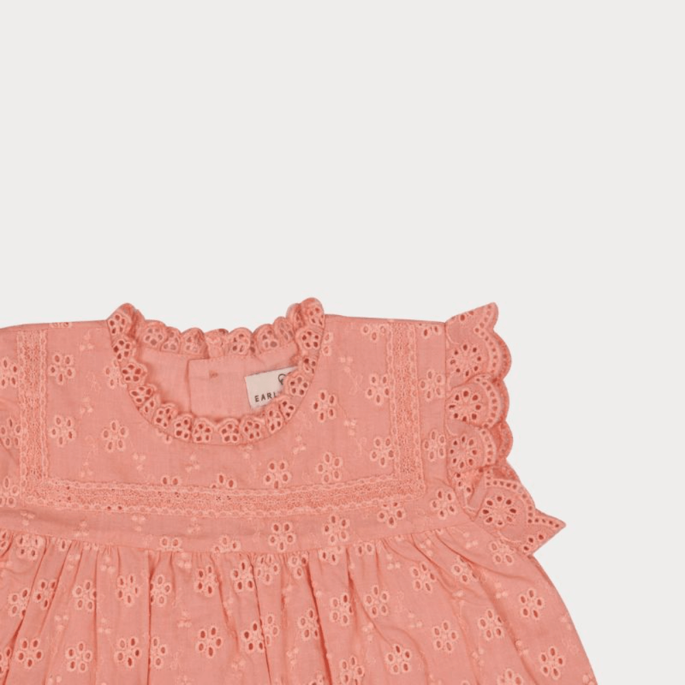 Early Sunday Susie Baby Dress &amp; Bloomer - Strawberry