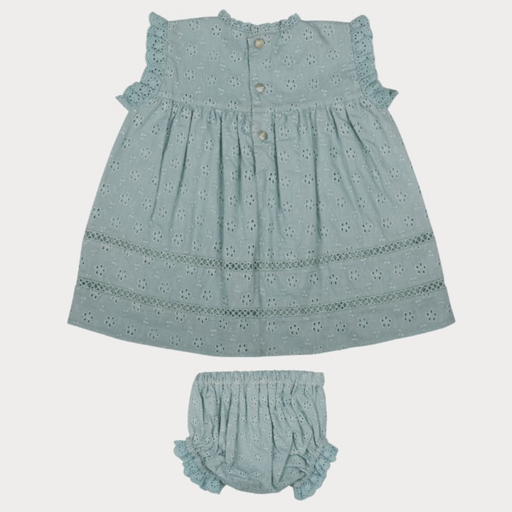 Early Sunday Susie Baby Dress &amp; Bloomer - Sea Dream