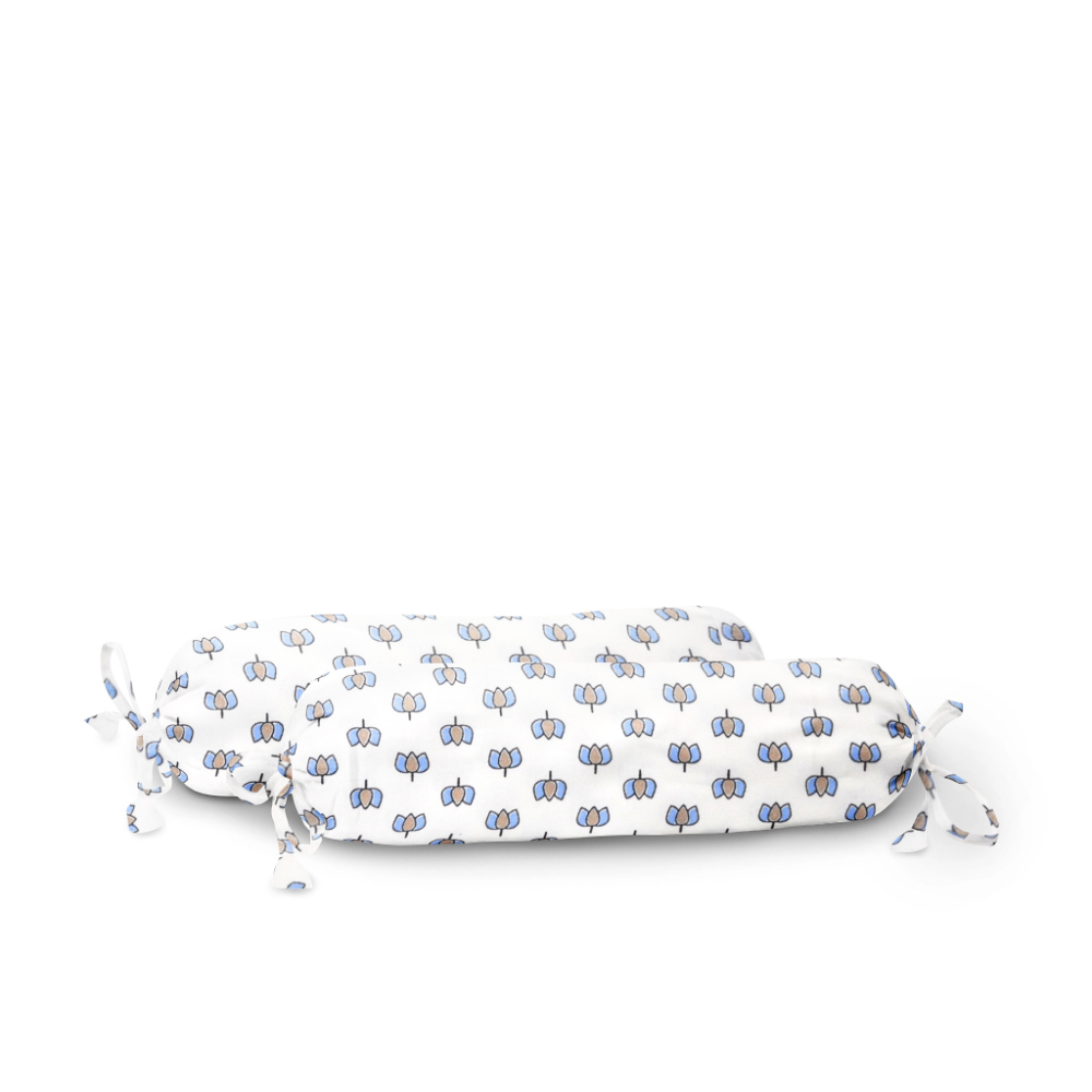The Baby Atelier 100% Organic Baby Bolster Cover Set Without Fillers