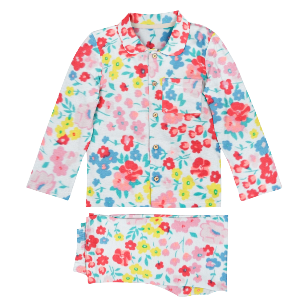 The Baby Atelier Full Sleeved Pajama Set - New Coloured Flower