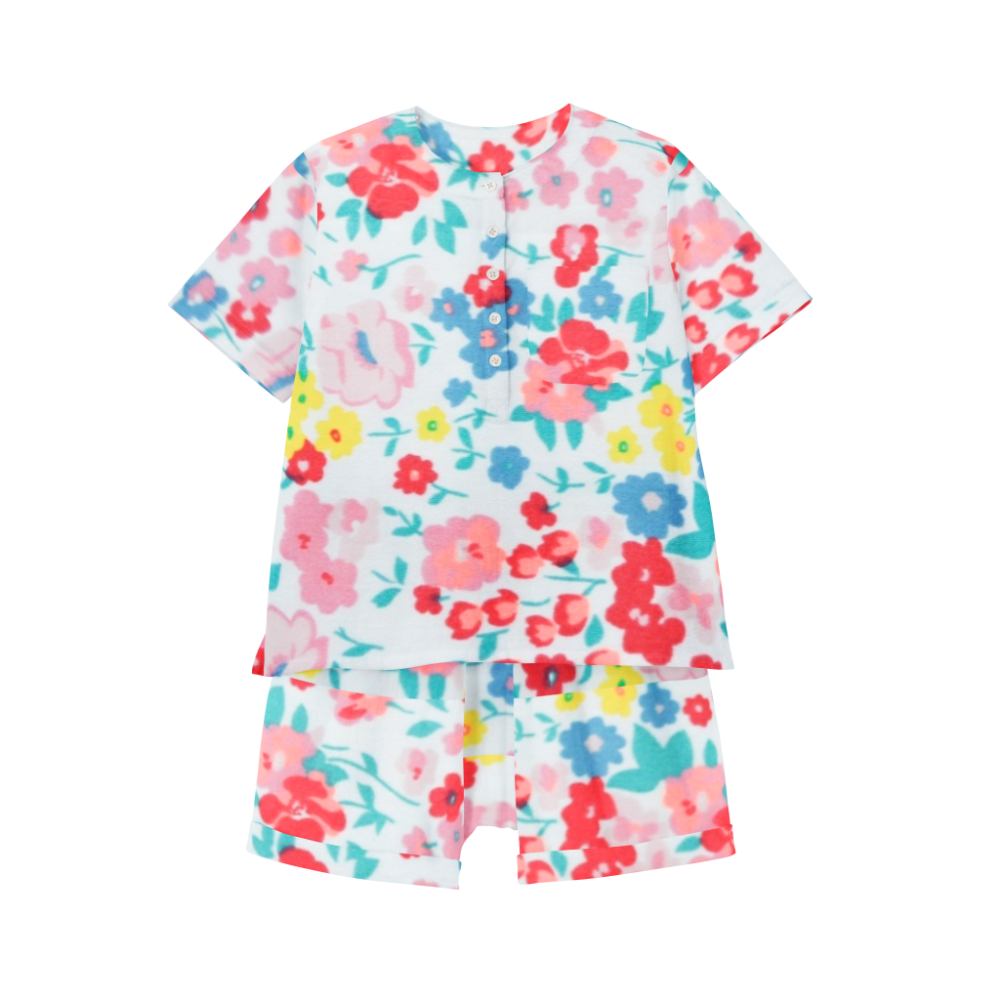 The Baby Atelier Pajama Shorts Set - New Colored Flower