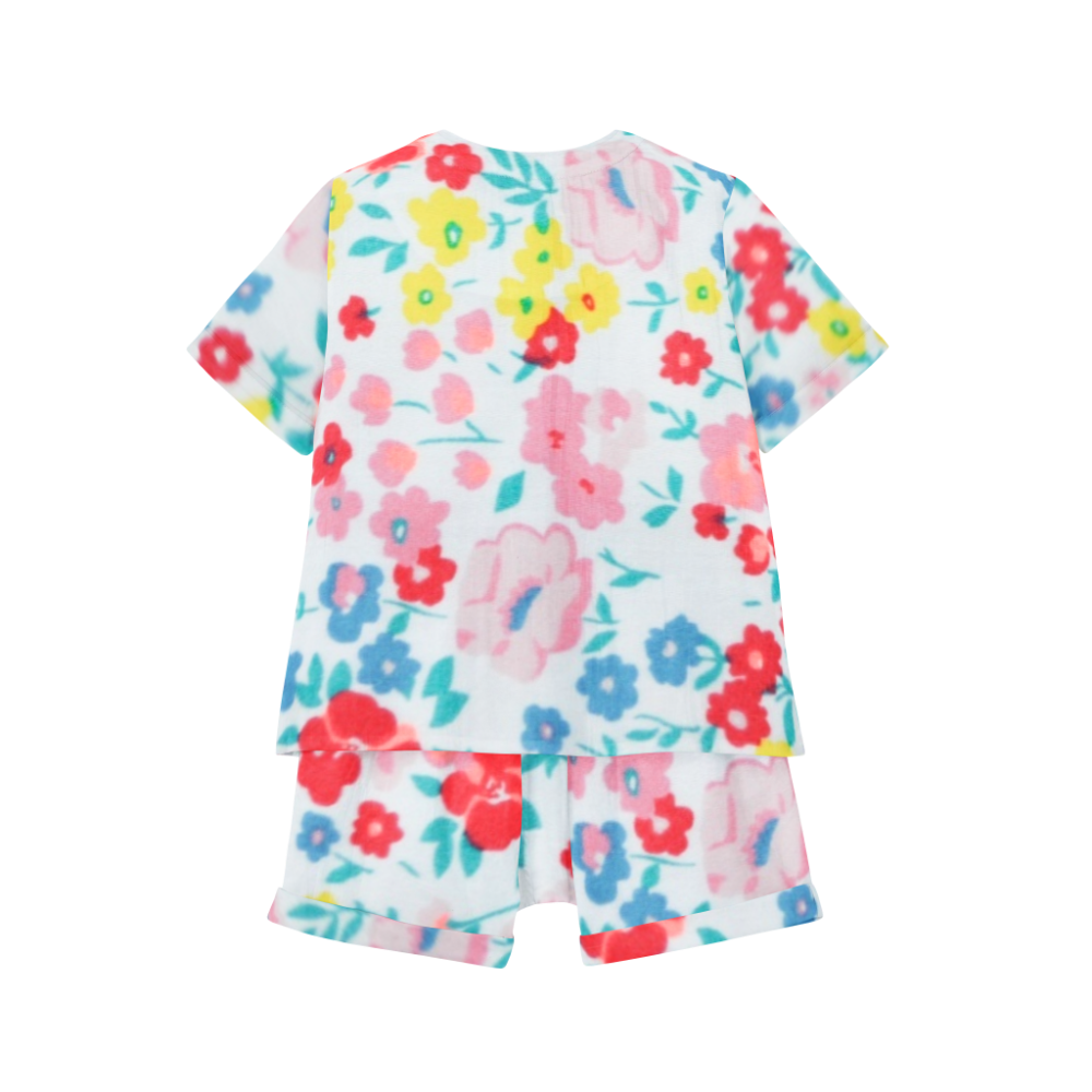 The Baby Atelier Pajama Shorts Set - New Colored Flower