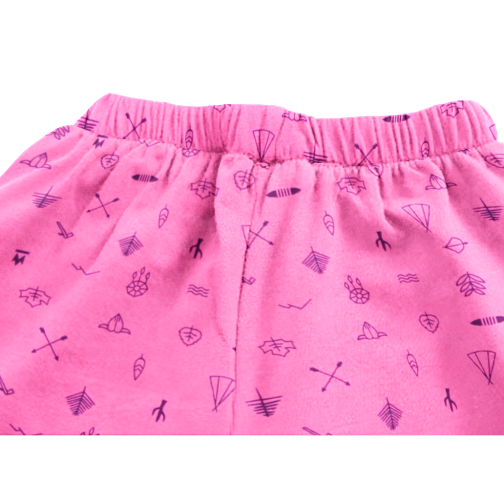 The Baby Atelier Pajama Shorts Set - Pink Line Drawing