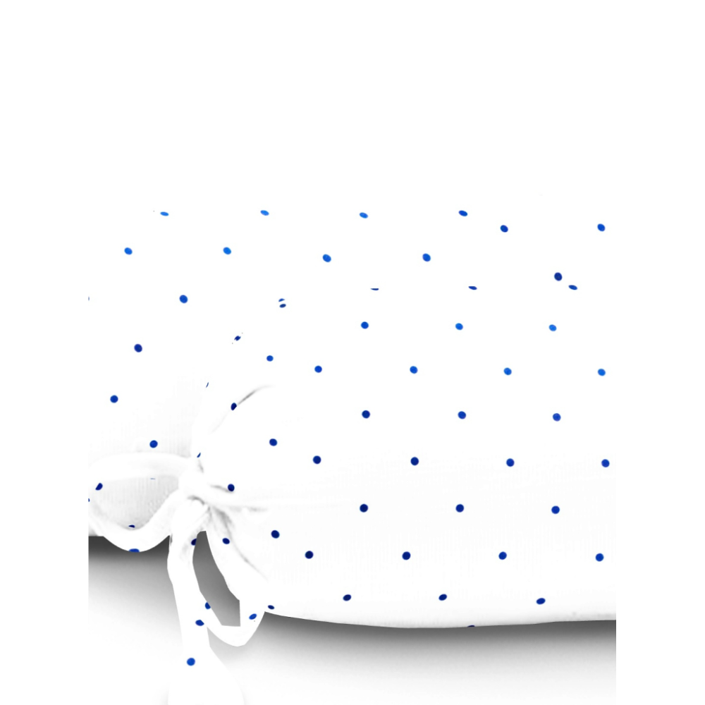 Cream &amp; Navy Dots