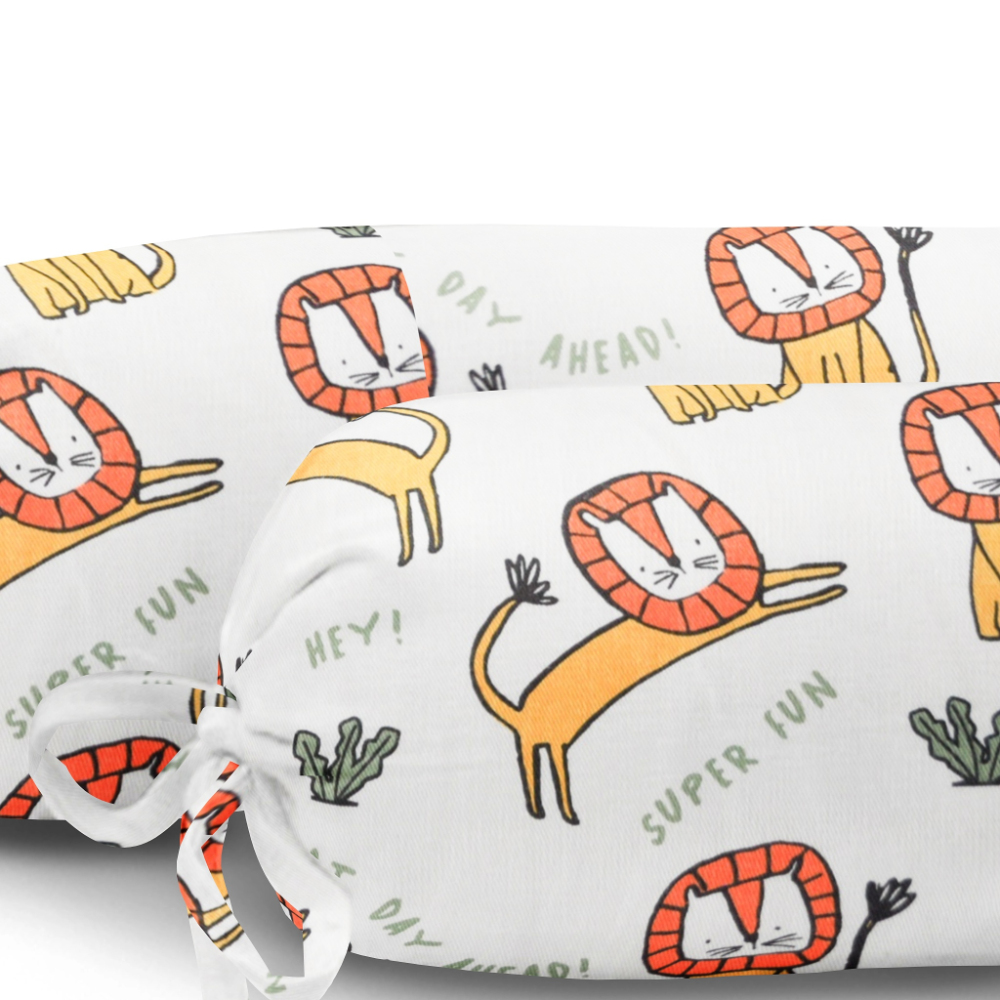 The Baby Atelier 100% Organic Baby Bolster Cover Set With Fillers