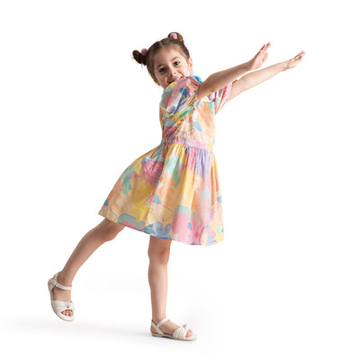 The Baby Trunk Baby Girl Sunkissed Floral Embroidered Dress