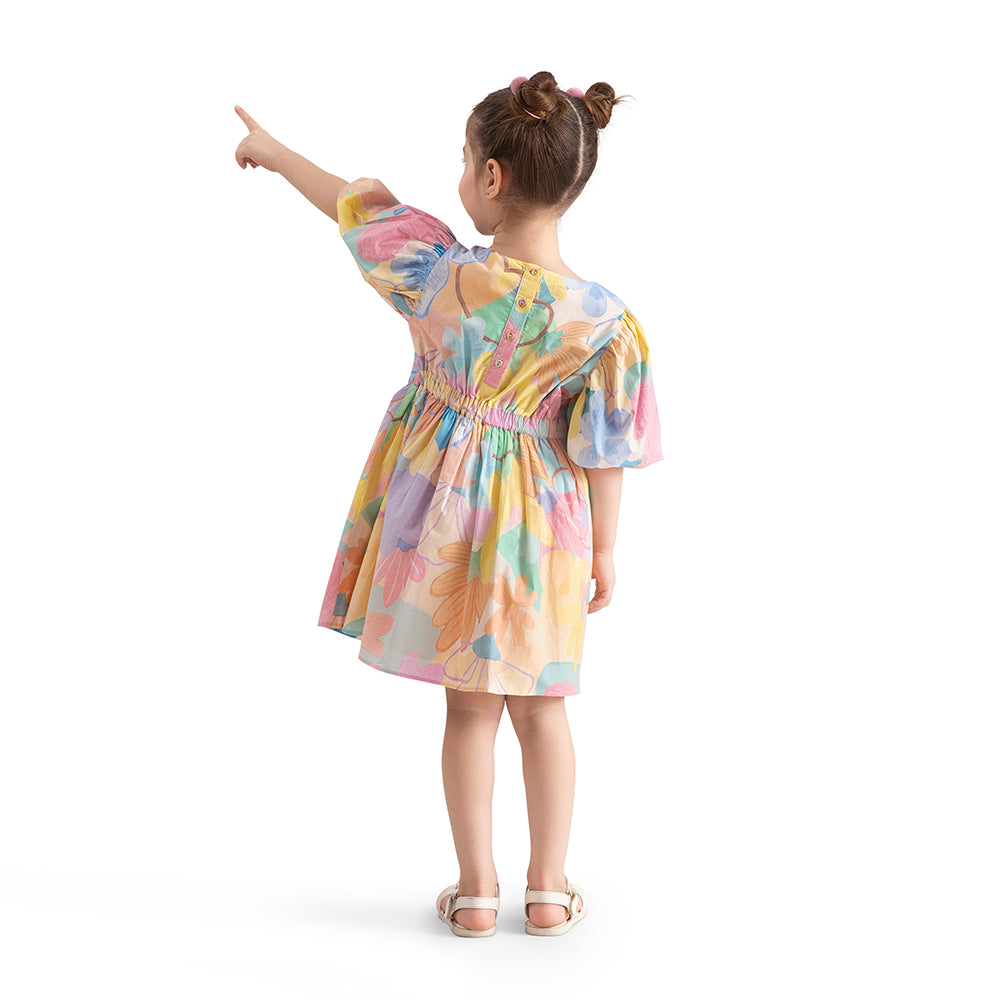 The Baby Trunk Baby Girl Sunkissed Floral Embroidered Dress