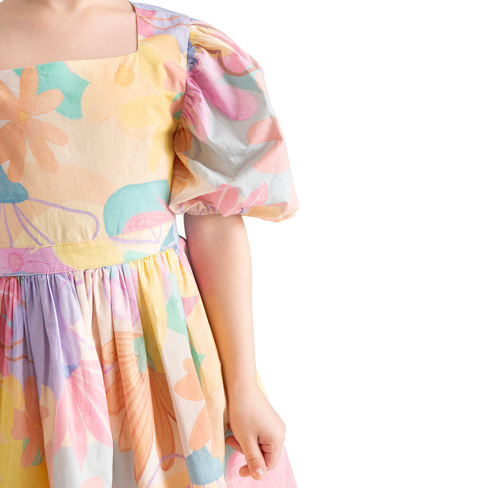 The Baby Trunk Baby Girl Sunkissed Floral Embroidered Dress